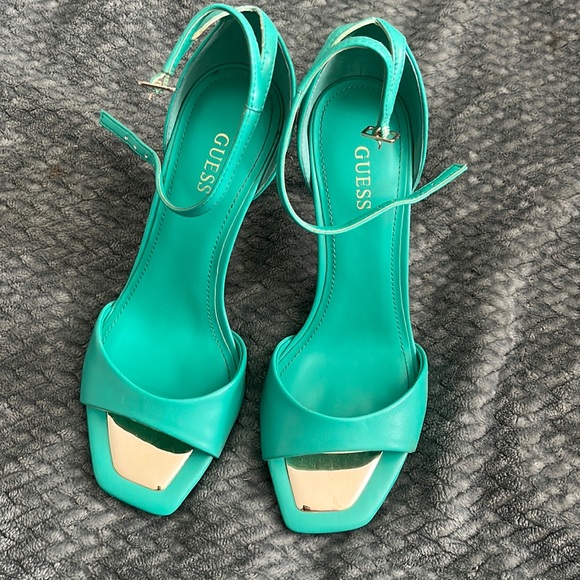 Guess Shoes Tiffany Blue Guess High Heels Worn Once Size 7 Poshmark